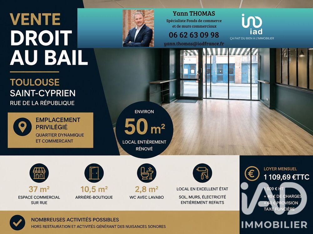   Vente Local commercial 50 m&sup2; 