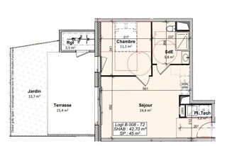  Appartement à vendre 2 pièces 43 m²