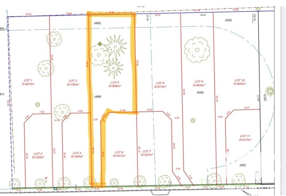 Vente Terrain Vente Terrain à bâtir 856 m&sup2; Giraumont