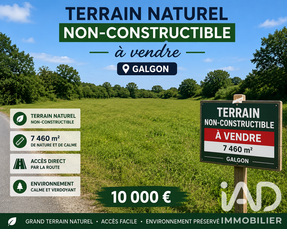 Vente Terrain Vente Terrain agricole 7 461 m&sup2; Galgon