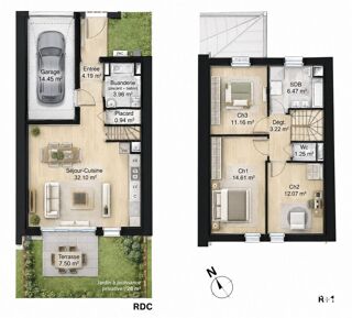 Maison à vendre 4 pièces 90 m²