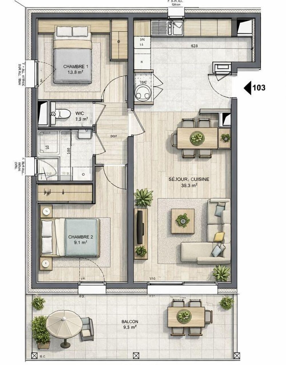Vente Appartement 3 pièces