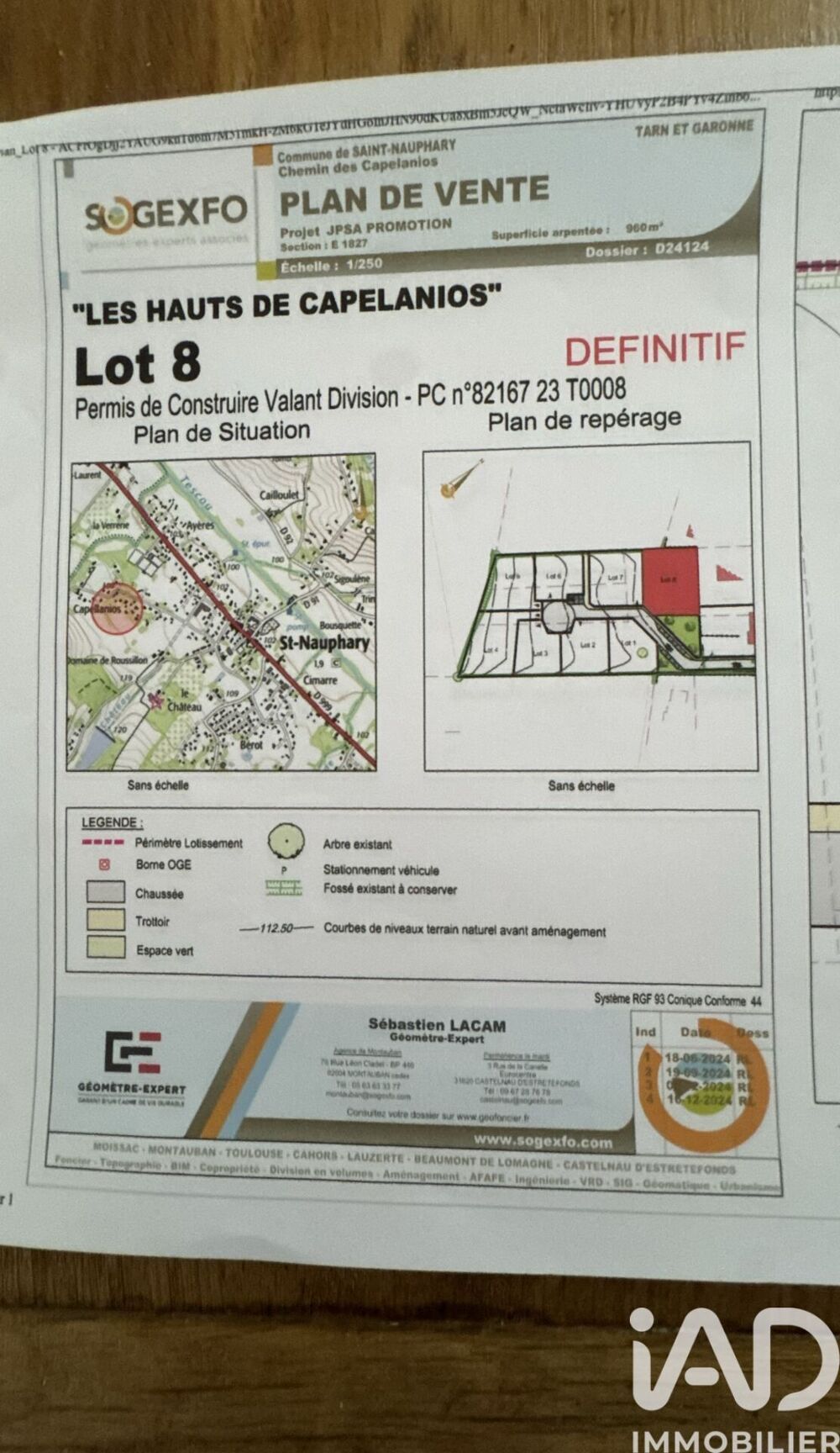 Vente Terrain Vente Terrain à bâtir 960 m&sup2; Saint-nauphary