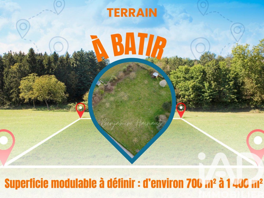 Vente Terrain Vente Terrain à bâtir 700 m&sup2; Saint-brice