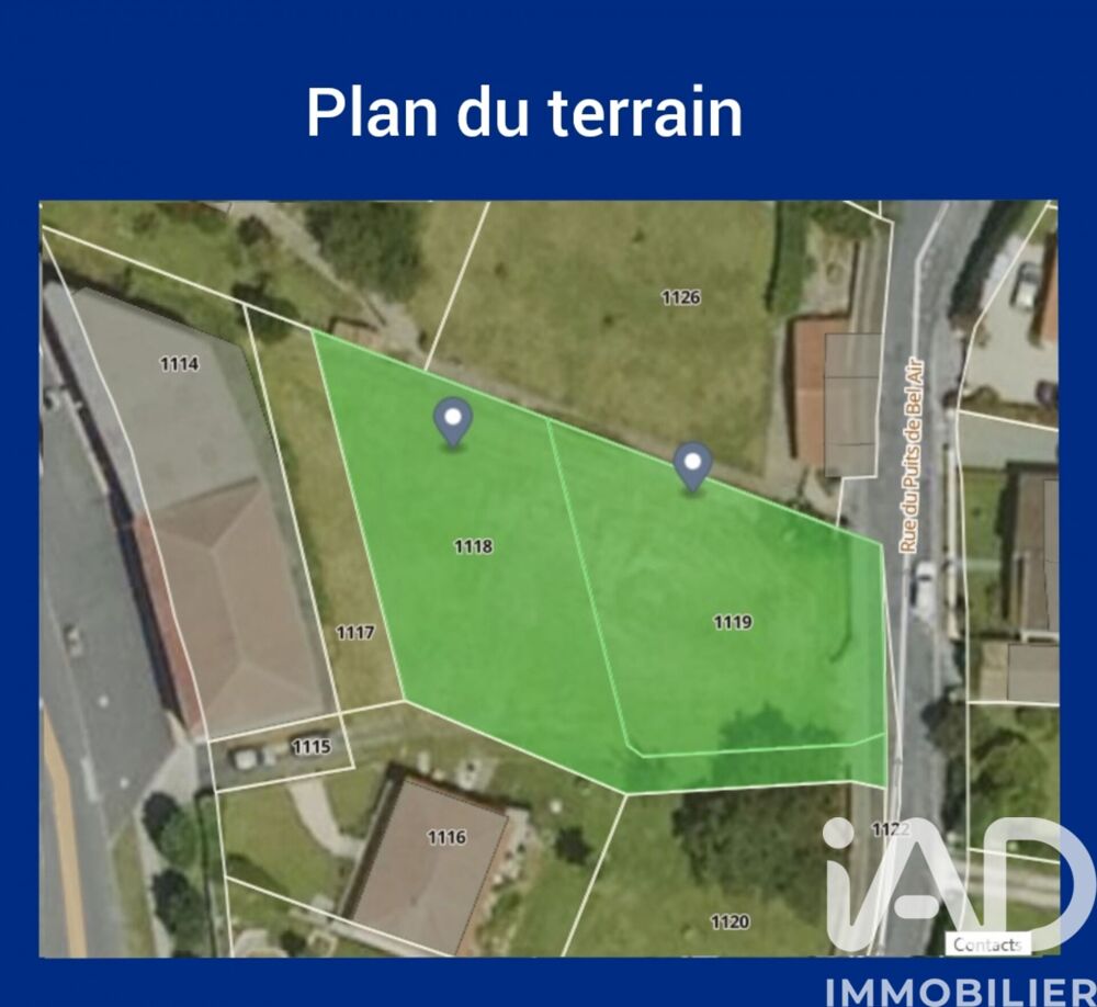 Vente Terrain Vente Terrain à bâtir 1 134 m&sup2; Pons