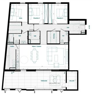  Appartement � vendre 4 pi�ces 145 m�