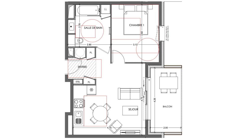 Vente Appartement 2 pièces