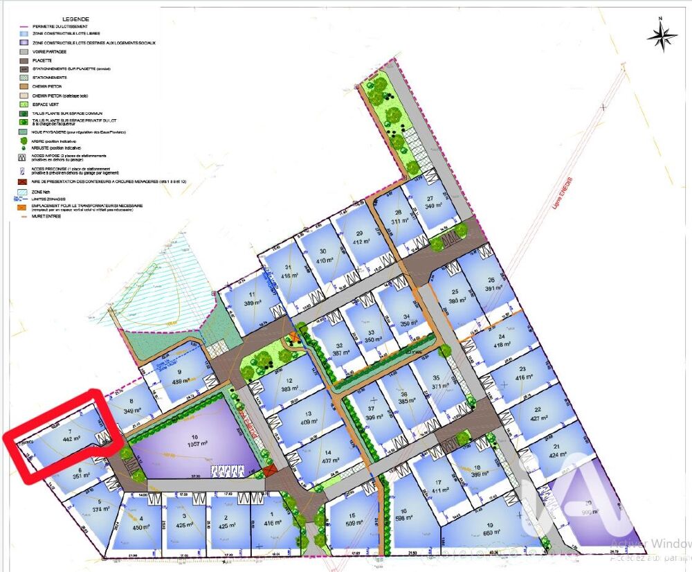 vente Terrain - 442 m² Camors (56330)