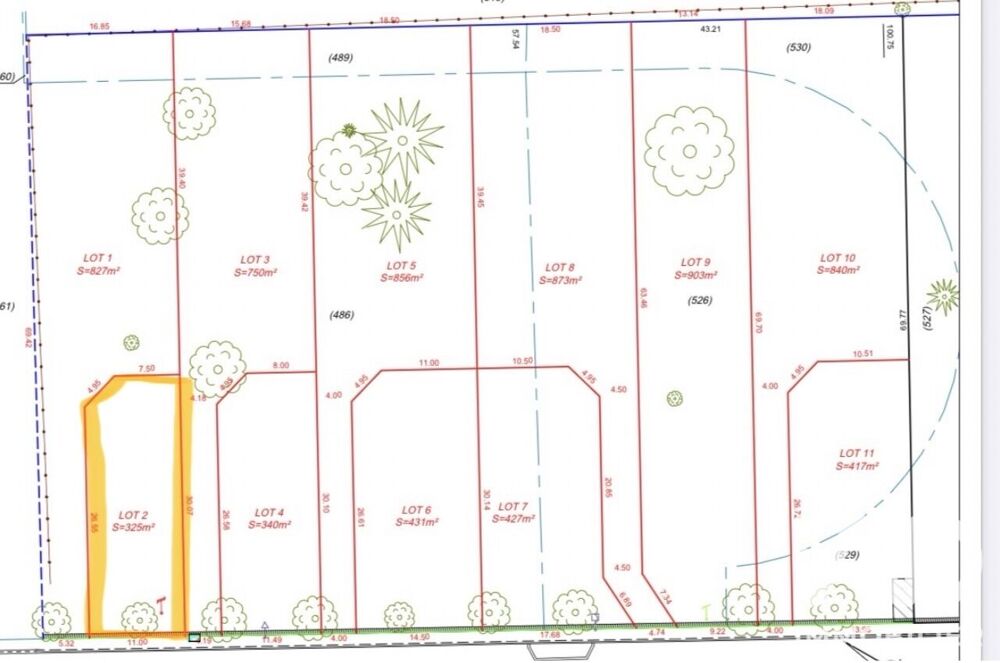 Vente Terrain Vente Terrain à bâtir 325 m&sup2; Giraumont