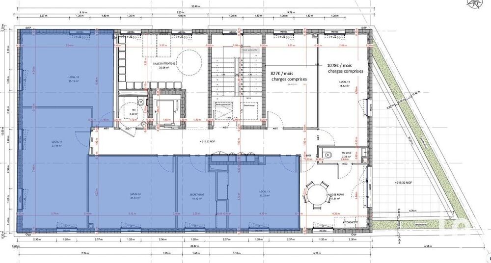   Location Bureaux 45 m&sup2; Gardanne