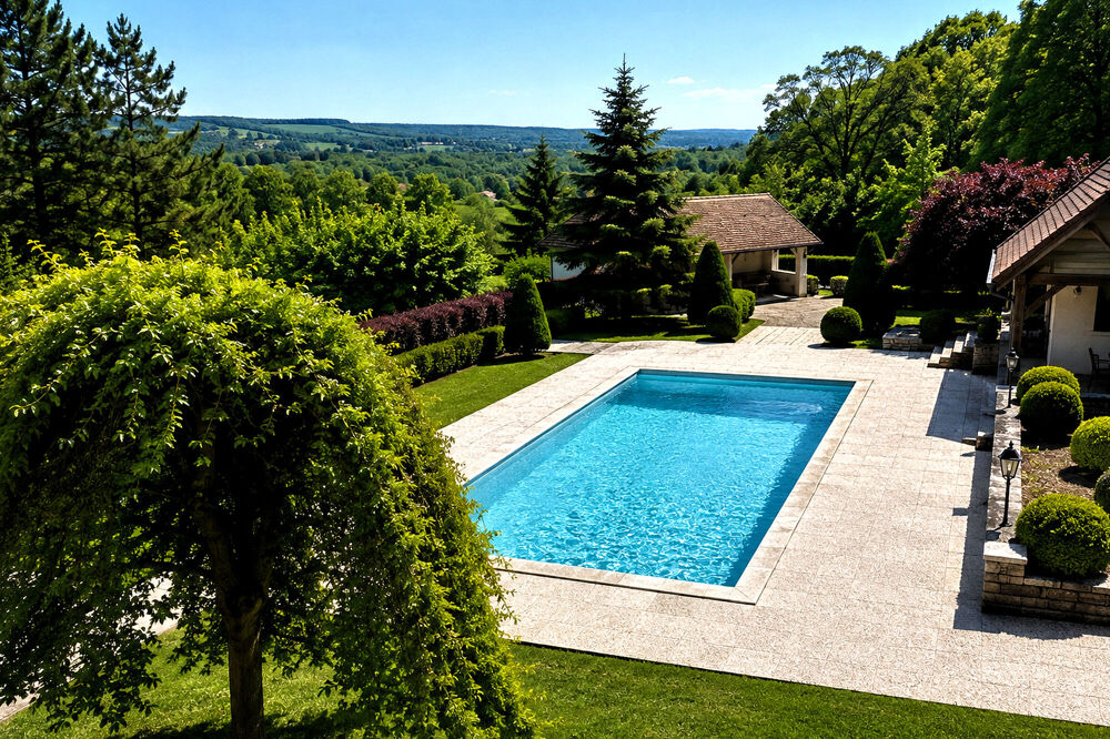 Demeure de caractère avec parc paysager et piscine . Geneuille.