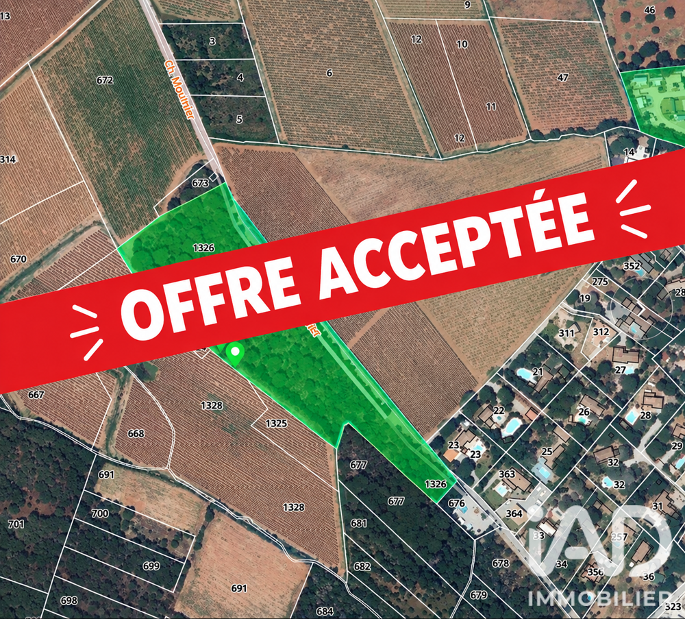 Vente Terrain Vente Terrain 25 105 m&sup2; Le cannet-des-maures