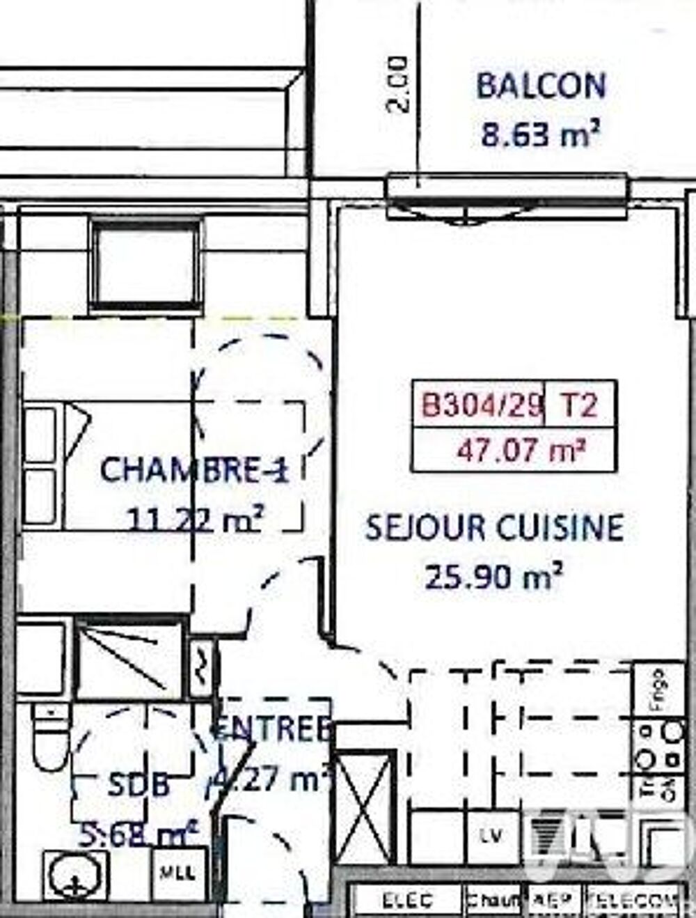 Vente Appartement 2 pièces