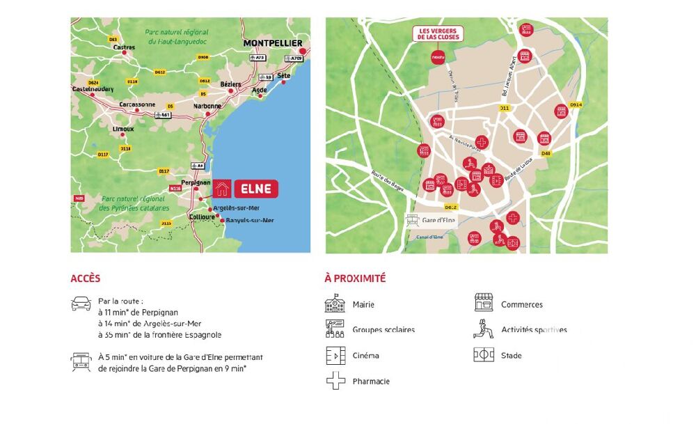 vente Terrain - 330 m² Elne (66200)