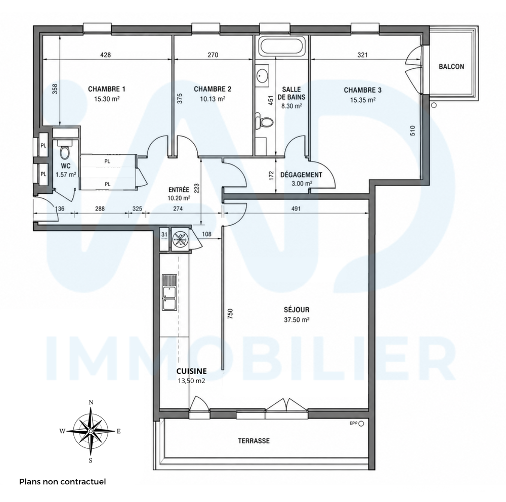 Appartement 4 pièces 112 m² · à Bois-Guillaume · 112 m² · 385 000 €