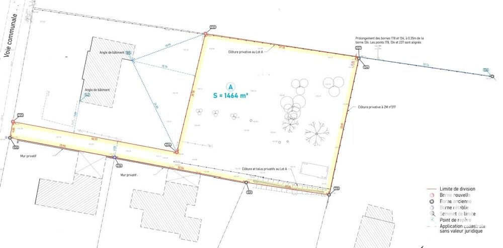 Vente Terrain Vente Terrain à bâtir 1 464 m&sup2; Saint-senoux