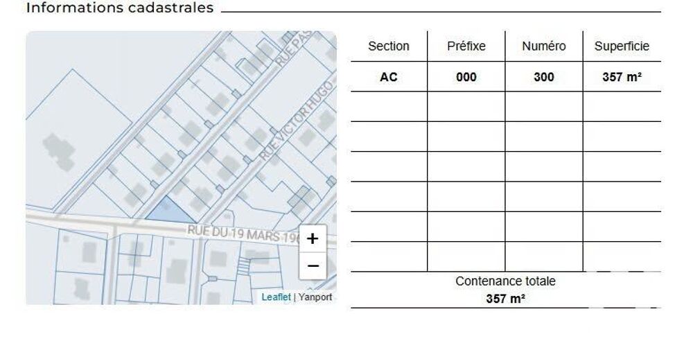 Vente Terrain Vente Terrain à bâtir 357 m&sup2; Morfontaine