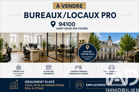 Vente Boutique/Local commercial 340 m&sup2; 1450000 94100 Saint-maur-des-fossés