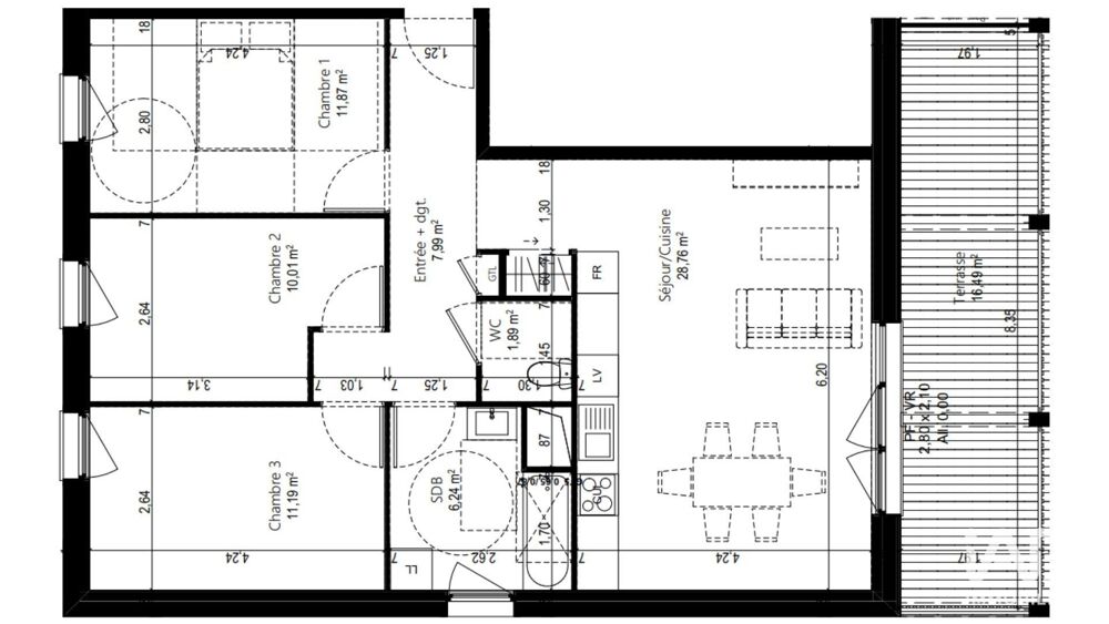 Vente Appartement 4 pièces