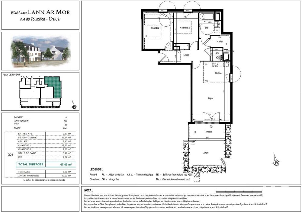 Vente Appartement Vente Appartement 3 pièces Crach