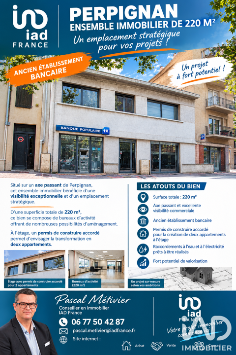 Vente Boutique/Local commercial 220 m&sup2; 125000 66100 Perpignan