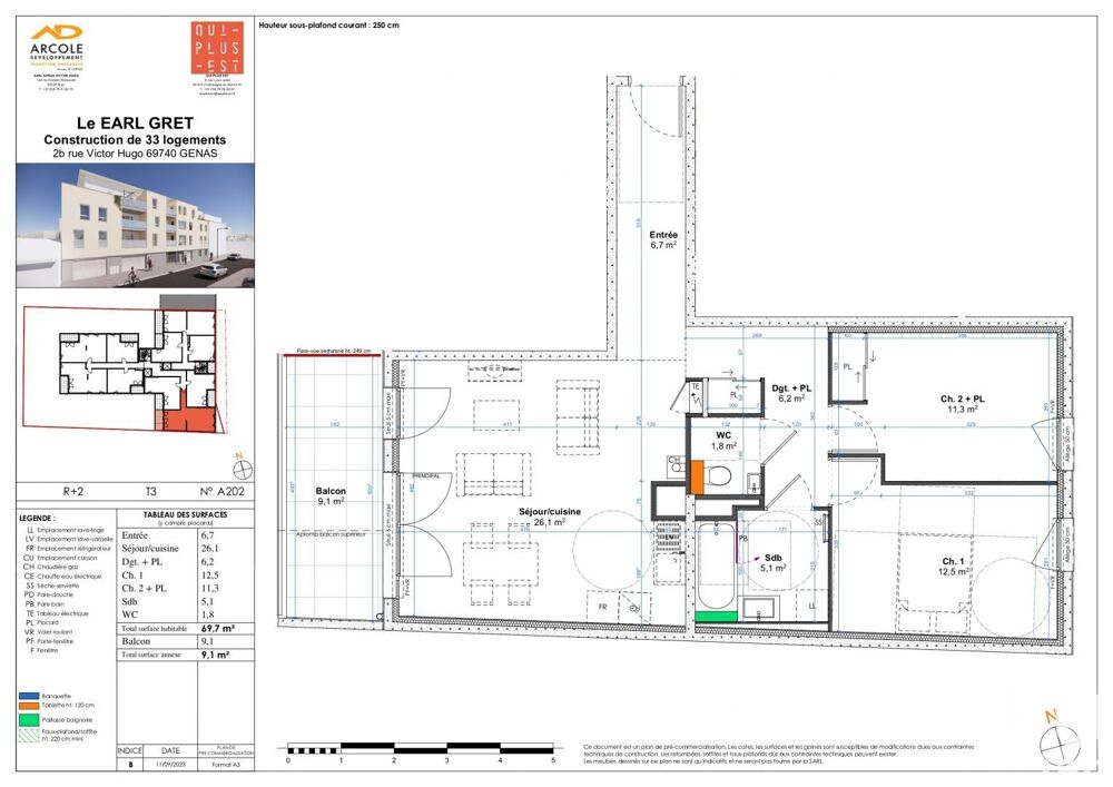 Vente Appartement 3 pièces