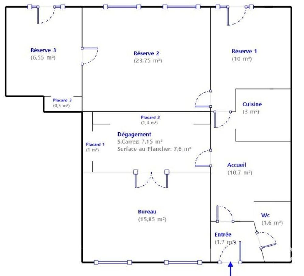   Location Local d'activités 83 m&sup2; 