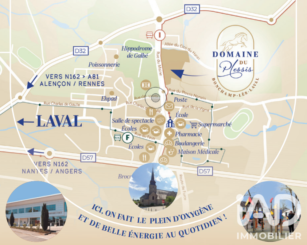 Vente Terrain Vente Terrain à bâtir 606 m&sup2; Bonchamp-lès-laval