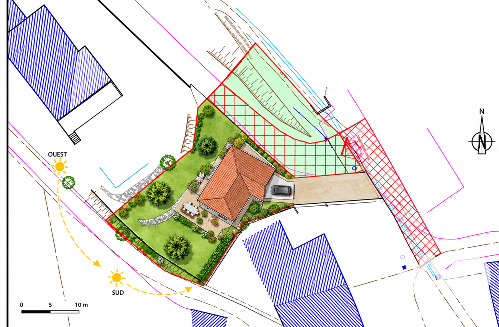 Vente Terrain Vente Terrain à bâtir 620 m&sup2; Thurins