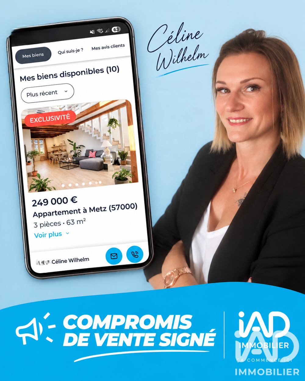 Vente Appartement 3 pièces