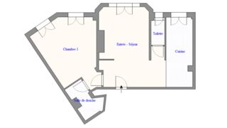  Appartement à vendre 2 pièces 44 m²