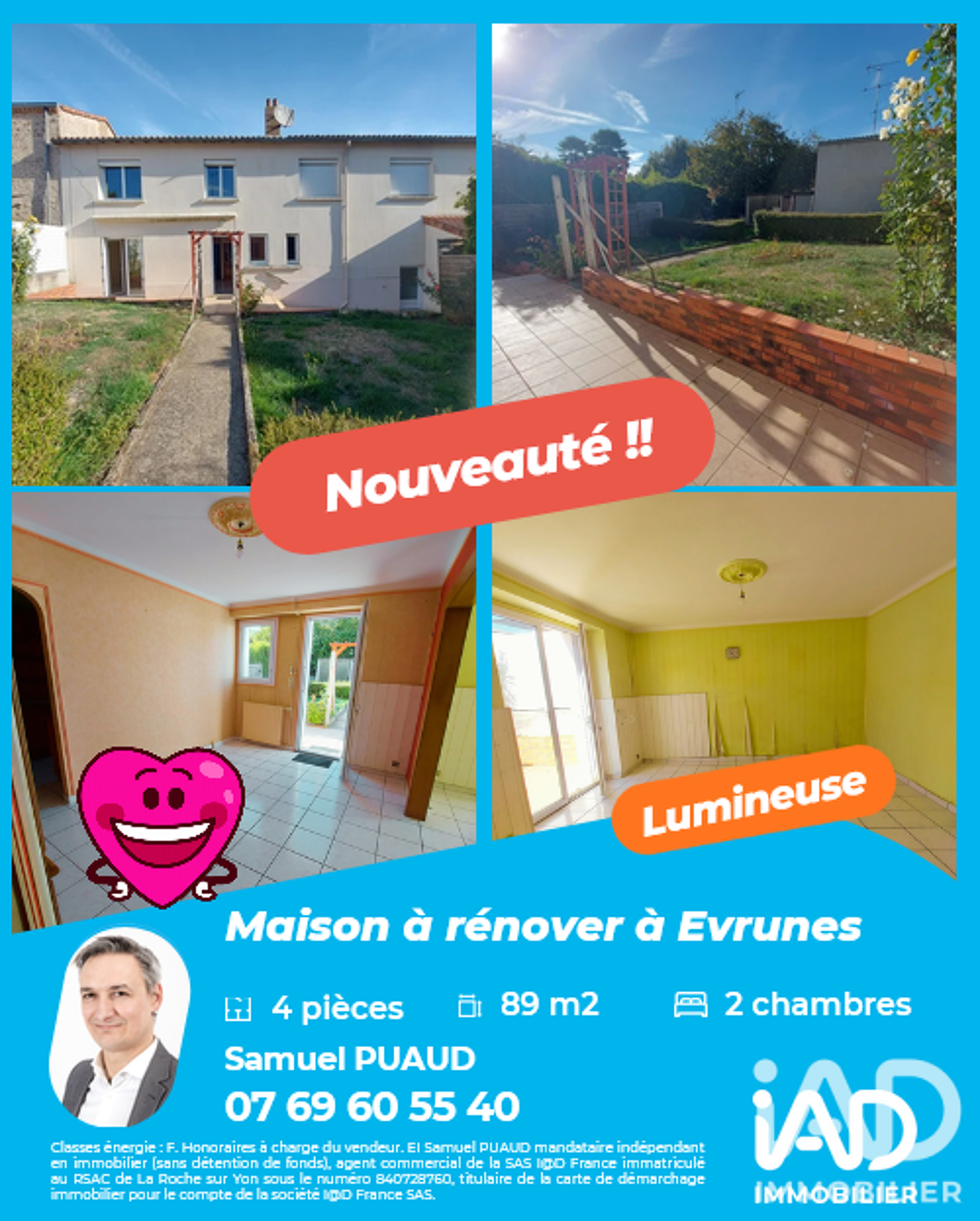 Vente Maison/villa 4 pièces