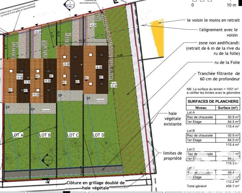 Vente Terrain Vente Terrain 1 551 m&sup2; Villeneuve-saint-denis