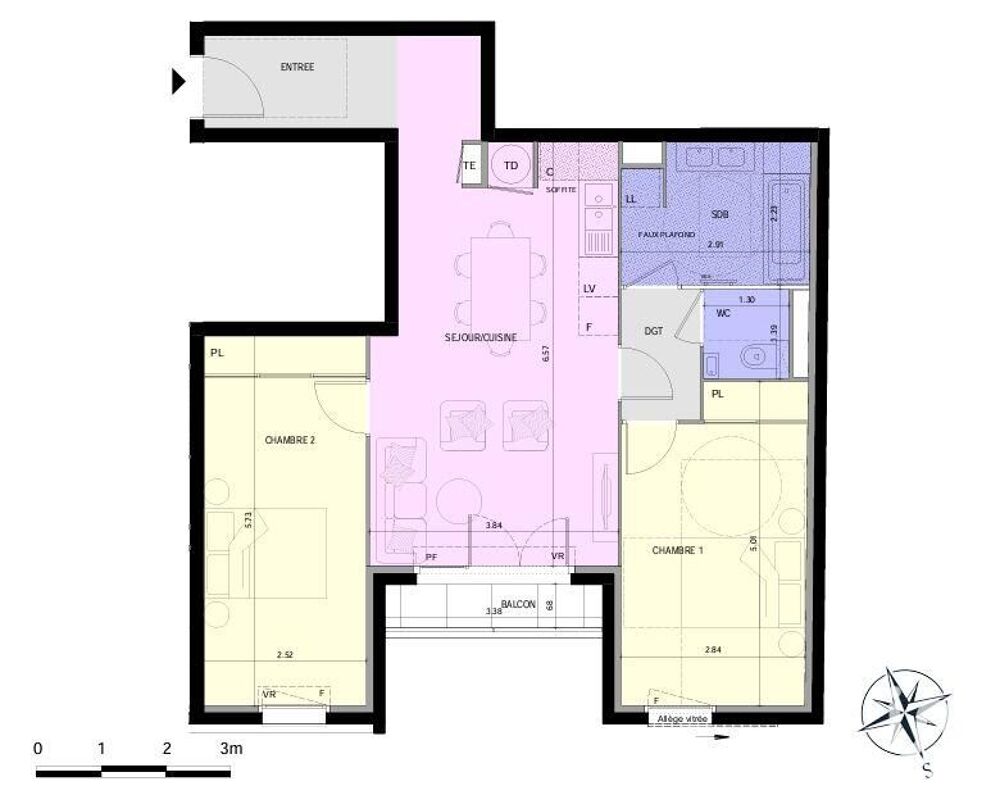 Vente Appartement 3 pièces