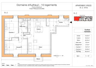  Appartement à vendre 3 pièces 84 m²