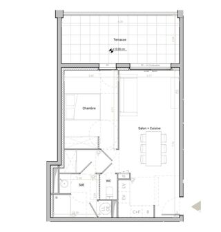  Appartement � vendre 2 pi�ces 46 m�