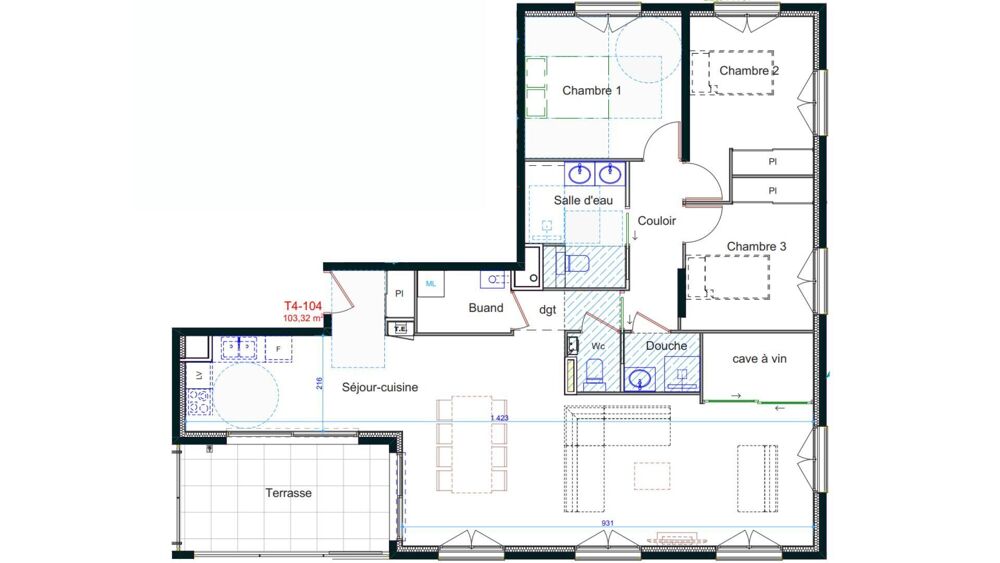 Vente Appartement 4 pièces