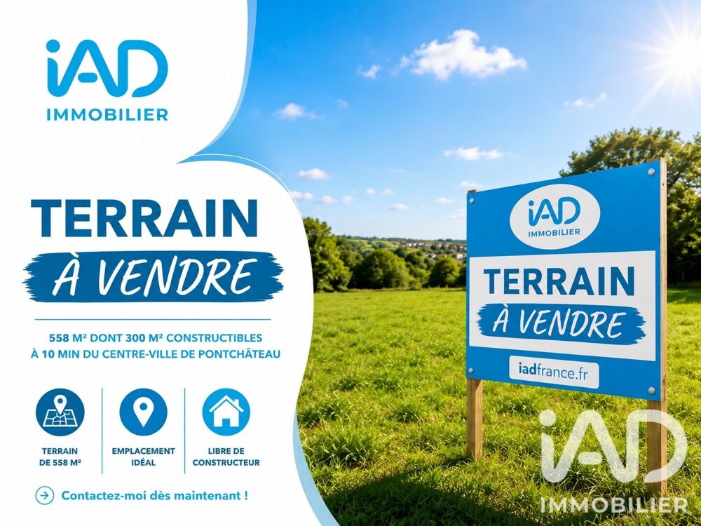 Vente Terrain Vente Terrain à bâtir 558 m&sup2; Pontchâteau