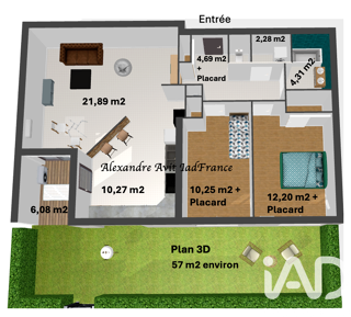  Appartement à vendre 3 pièces 70 m²
