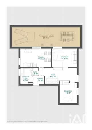  Appartement � vendre 3 pi�ces 66 m�