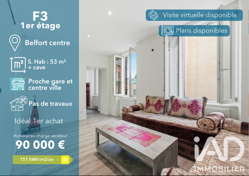 Vente Appartement 3 pièces