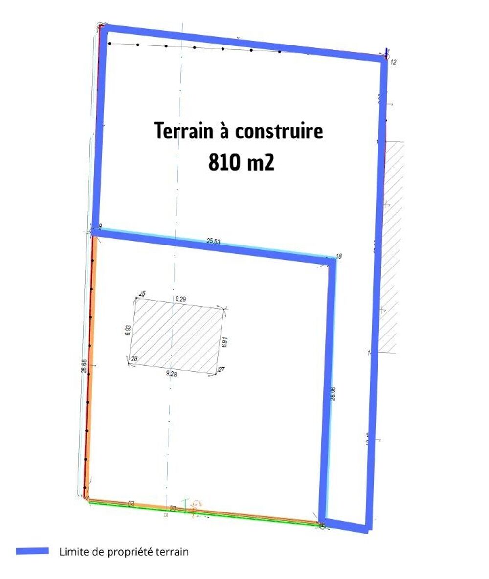 Vente Terrain Vente Terrain à bâtir 810 m&sup2; Jarnac