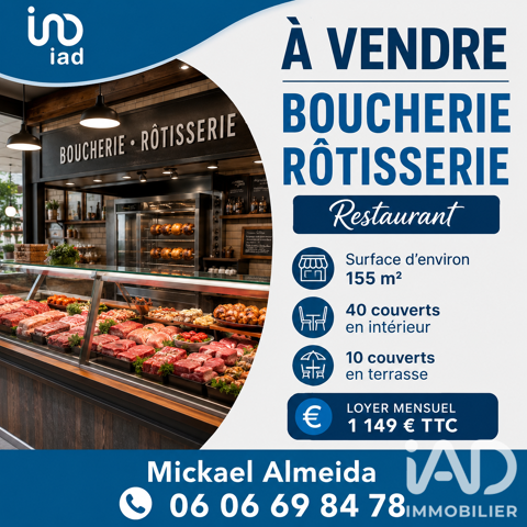 Vente Boucherie, Charcuterie 155 m&sup2; 639000 78150 Le chesnay