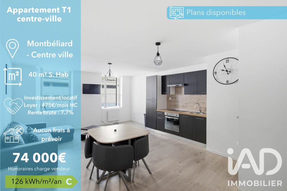 Vente Appartement 2 pièces
