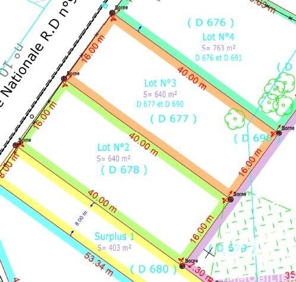 Vente Terrain Vente Terrain à bâtir 640 m&sup2; Matigny