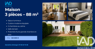  Maison à vendre 3 pièces 88 m²