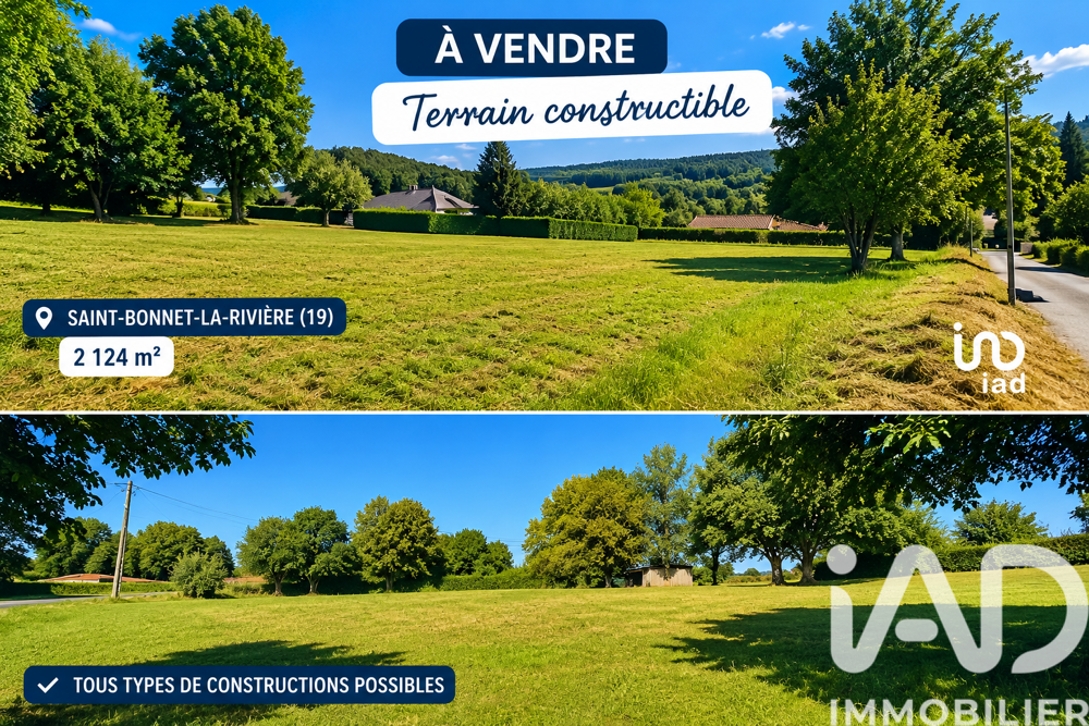 Vente Terrain Vente Terrain 2 124 m&sup2; Saint bonnet la riviere