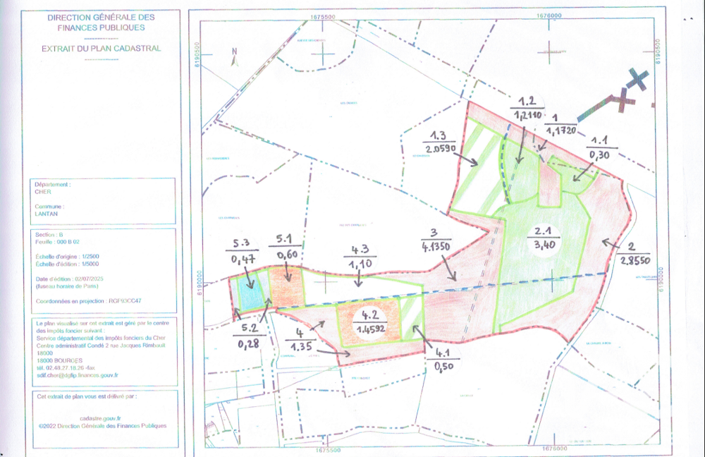 vente Terrain - 211447 m² Lantan (18130)