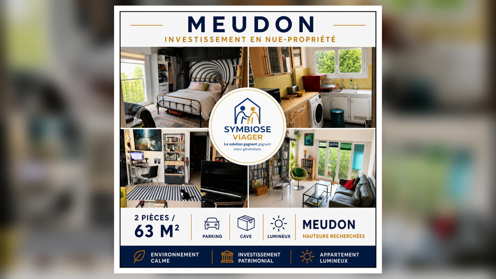 Meudon Vente en nue-propriété Appartement lumineux 63 m²