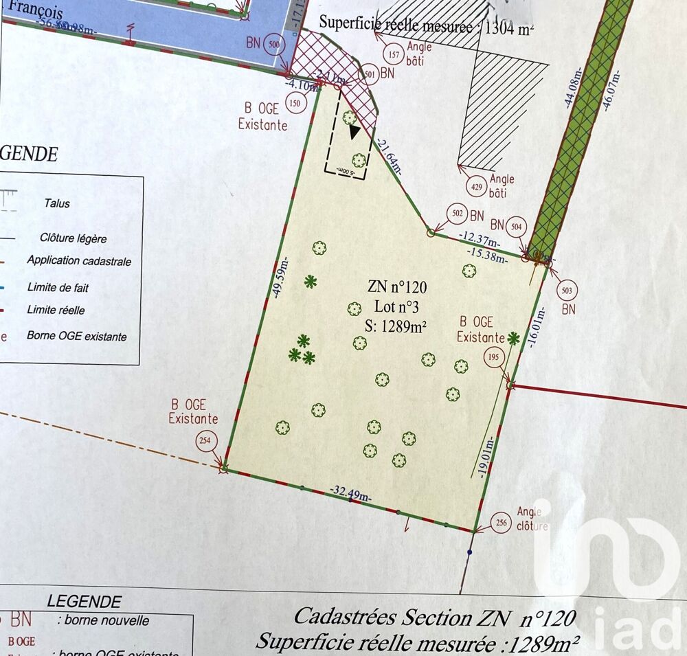 Vente Terrain Vente Terrain à bâtir 1 289 m&sup2; Mauvezin